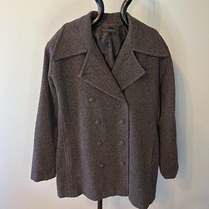 Concrete Ladies Gray Wool Double Breasted Jacket